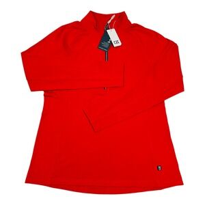 NWT Cutter & Buck Women's Golf Pullover Red 1/4 Zip Size M Style‎ LCK00128